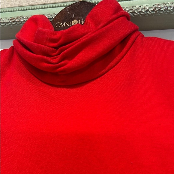 Vintage 80s Pearl C Crimson Red Long Sleeve cotton Dress wiggle small 4 women’s - Picture 2 of 7